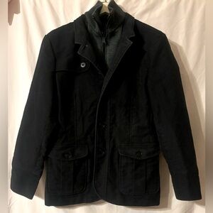 Women’s Black Express Winter Coat with Removable Zipper Size Medium